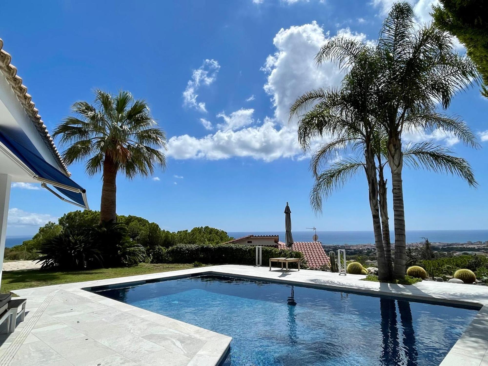 Palm Maresme - Suite With Bathroom And Terrasse With Ocean Views In A Private Villa Vilassar De Dalt Eksteriør bilde