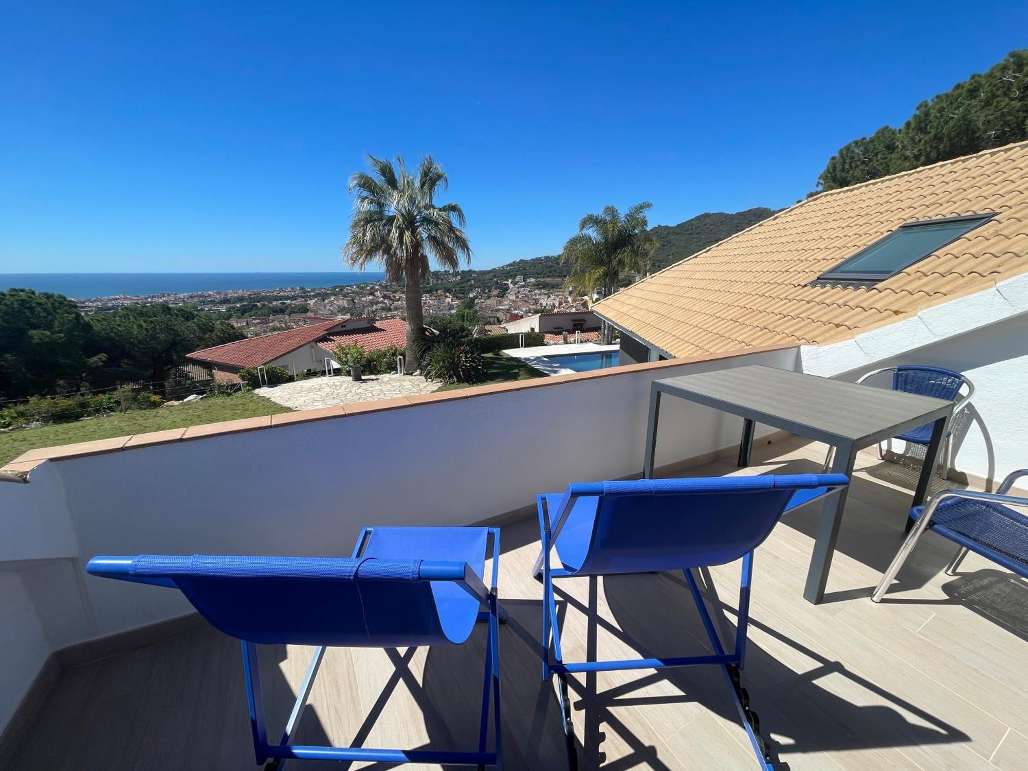 Palm Maresme - Suite With Bathroom And Terrasse With Ocean Views In A Private Villa Vilassar De Dalt Eksteriør bilde